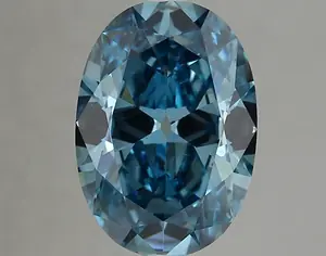 4.45ct FANCY VIVID  BLUE VS1 Oval Old Miner (IGI)