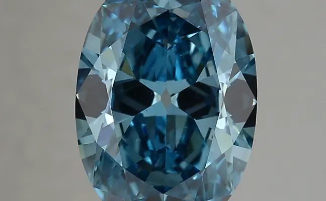 4.45ct FANCY VIVID  BLUE VS1 Oval Old Miner (IGI)