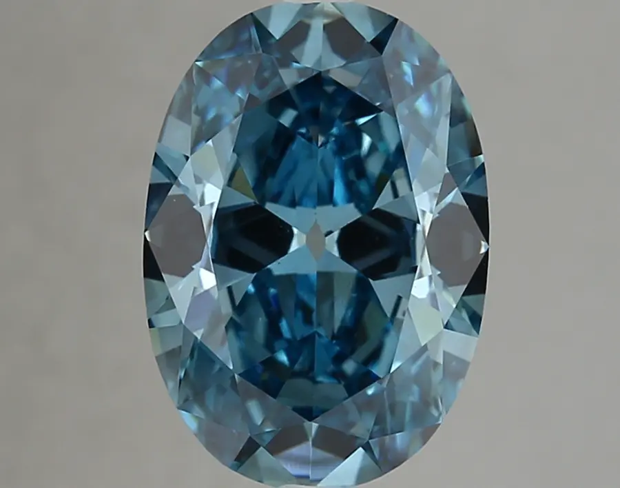 4.45ct FANCY VIVID  BLUE VS1 Oval Old Miner (IGI)