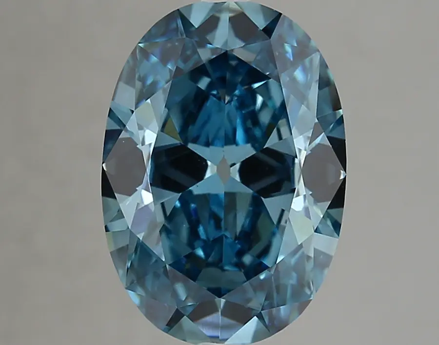 4.45ct FANCY VIVID  BLUE VS1 Oval Old Miner (IGI)