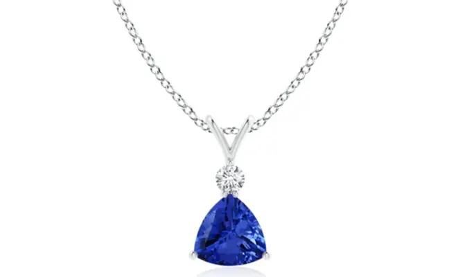 Stunning Natural Tanzanite Pendant Set in 14kt White Gold