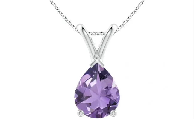 Amethyst Necklace set in 14kt gold