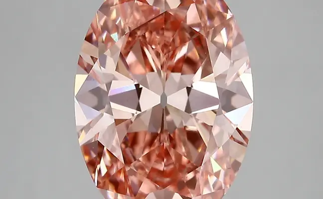 4.34ct FANCY VIVID  PINK VS2 Oval Old Miner (IGI)