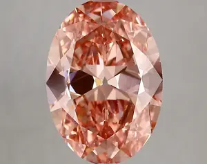 4.33ct FANCY VIVID  PINK VS1 Oval Old Miner (IGI)