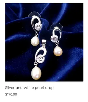Simayaz Silver & White Pearl Drop Pendant | CaratX Pendants