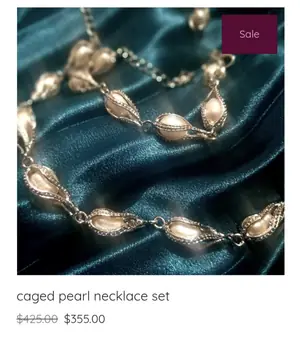 Simayaz Caged Pearl Necklace Set | CaratX Simayaz Neclace Collection