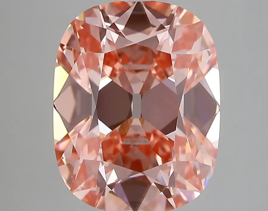 4.23ct FANCY VIVID  PINK VVS2 Cushion (IGI)