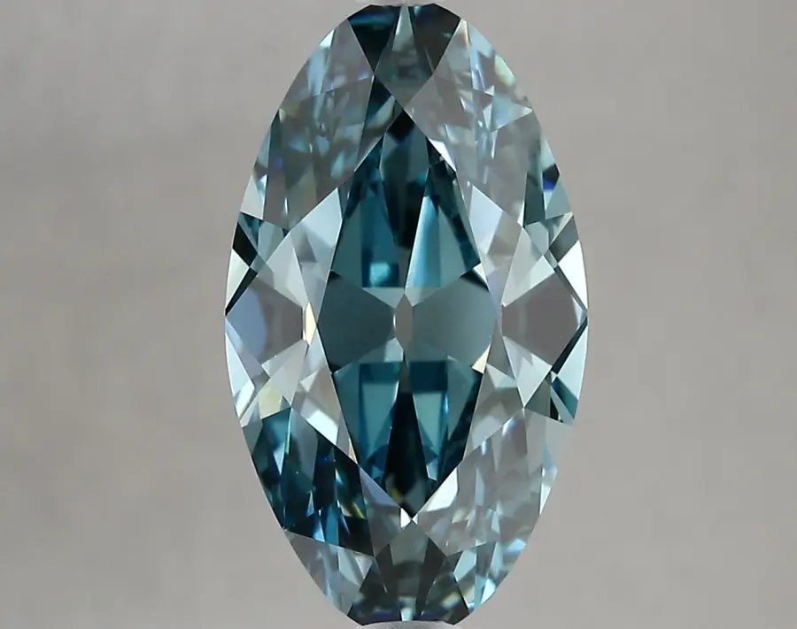 4.16ct FANCY VIVID  BLUE VVS2 Moval (IGI)