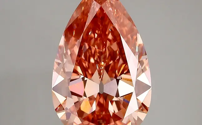 4.12ct FANCY VIVID  PINK VVS2 Pear (IGI)
