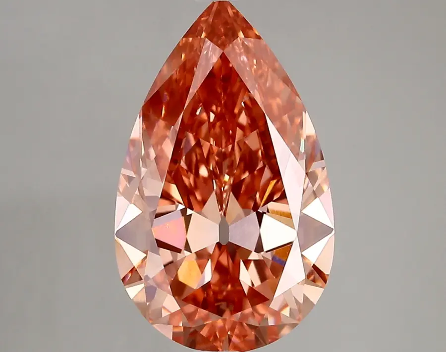 4.12ct FANCY VIVID  PINK VVS2 Pear (IGI)