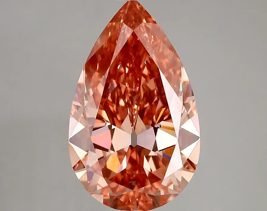 4.12ct FANCY VIVID  PINK VVS2 Pear (IGI)