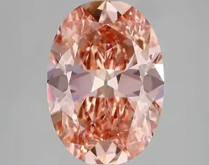 4.06ct FANCY VIVID  PINK VS1 Oval Old Miner (IGI)