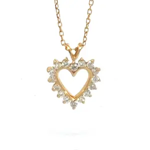 14KY Diamond Heart pendant 0.50ct tw