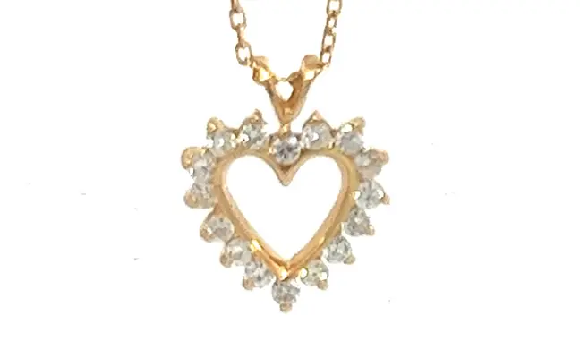 14KY Diamond Heart pendant 0.50ct tw