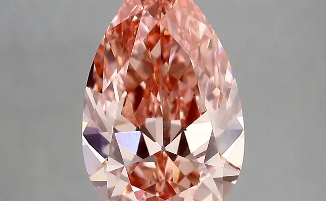 3.68ct FANCY VIVID  PINK VS1 Pear (IGI)