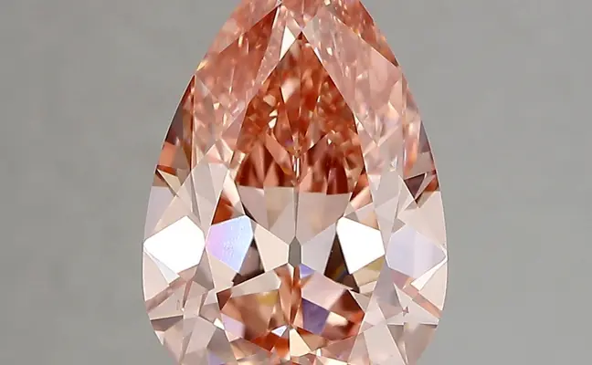 3.53ct FANCY VIVID  PINK VVS2 Pear (IGI)