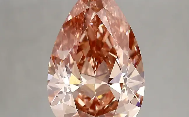 3.47ct FANCY VIVID  PINK VVS2 Pear (IGI)