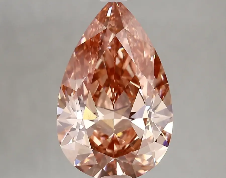 3.47ct FANCY VIVID  PINK VVS2 Pear (IGI)