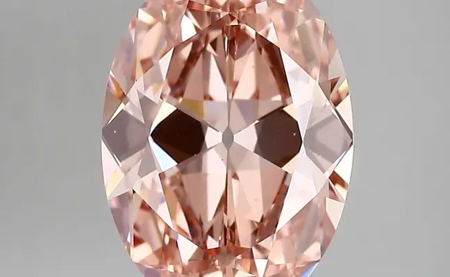 3.44ct FANCY VIVID  PINK VVS2 Oval Old Miner (IGI)