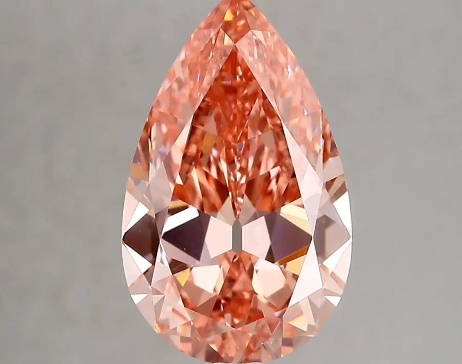 3.42ct FANCY VIVID  PINK VS1 Pear (IGI)