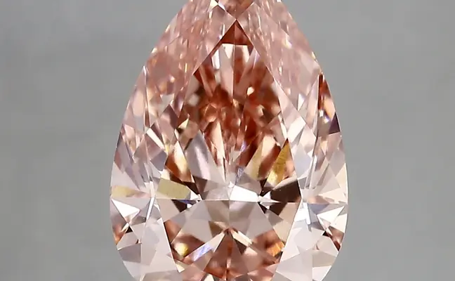 3.17ct FANCY VIVID  PINK VVS2 Pear (IGI)