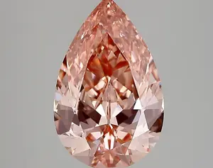 3.09ct FANCY VIVID  PINK VVS2 Pear (IGI)