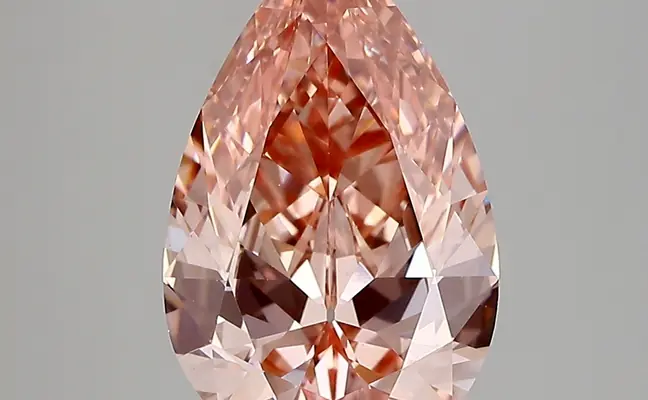 3.09ct FANCY VIVID  PINK VVS2 Pear (IGI)