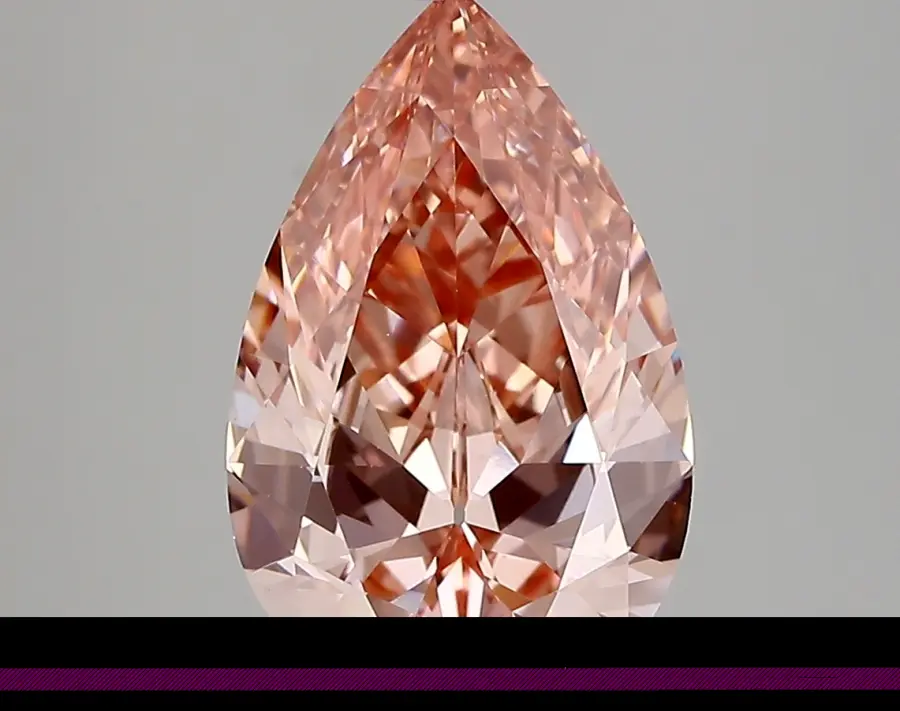 3.09ct FANCY VIVID  PINK VVS2 Pear (IGI)