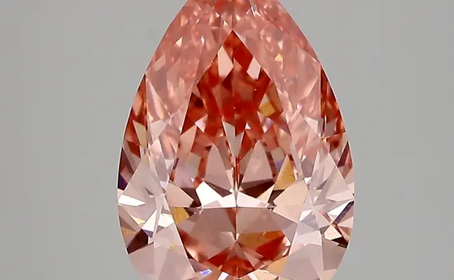 3.07ct FANCY VIVID  PINK VVS2 Pear (IGI)