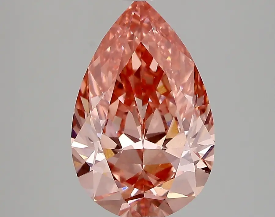 3.07ct FANCY VIVID  PINK VVS2 Pear (IGI)