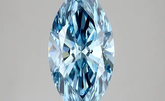 3.03ct FANCY VIVID  BLUE VVS2 Marquise (IGI)