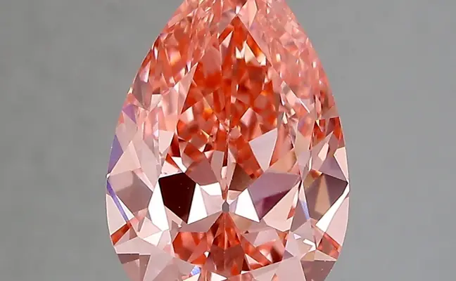 3.00ct FANCY VIVID  PINK VVS2 Pear (IGI)