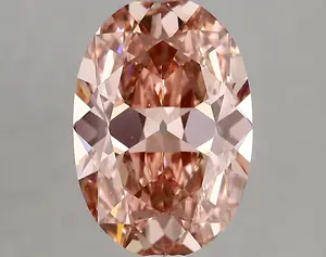 2.83ct FANCY VIVID  PINK VS1 Oval Old Miner (IGI)