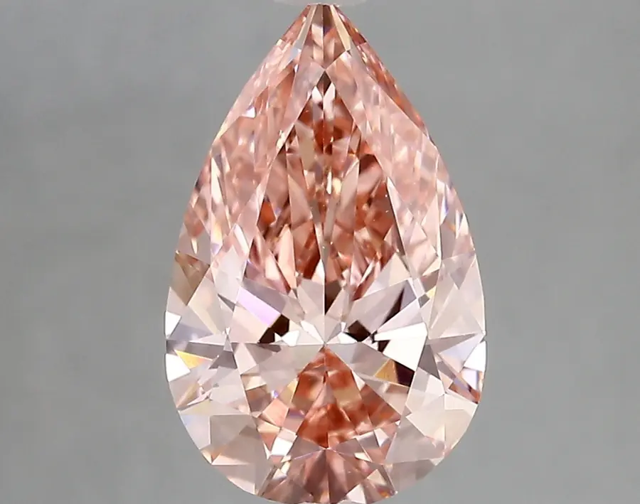 2.44ct FANCY VIVID  PINK VVS2 Pear (IGI)