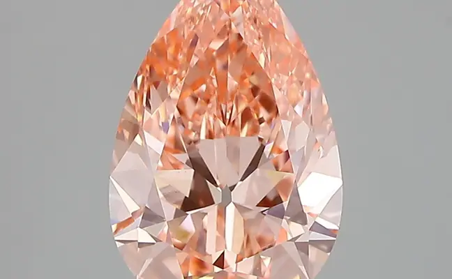 2.42ct FANCY VIVID  PINK VVS2 Pear (IGI)