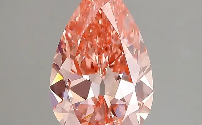 2.37ct FANCY VIVID  PINK VVS2 Pear (IGI)