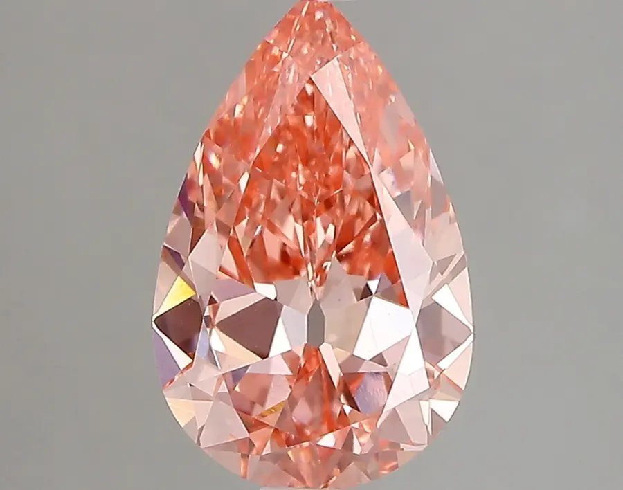 2.37ct FANCY VIVID  PINK VVS2 Pear (IGI)