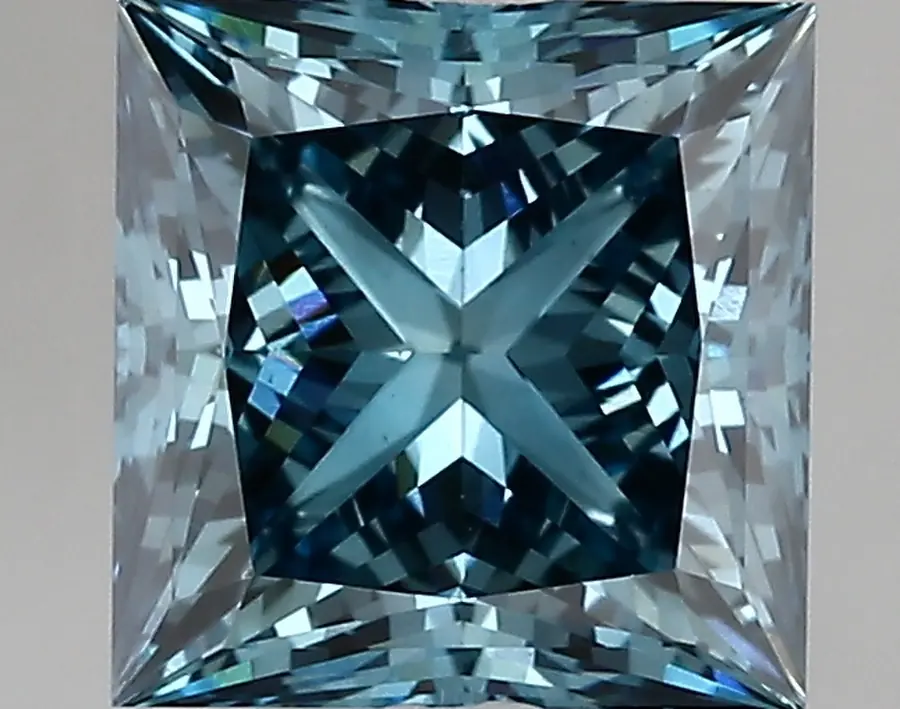 2.32ct FANCY VIVID  BLUE VS1 Princess (IGI)