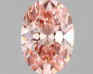 2.22ct FANCY VIVID  PINK VVS2 Oval Old Miner (IGI)