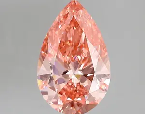 2.01ct FANCY VIVID  PINK VVS2 Pear (IGI)