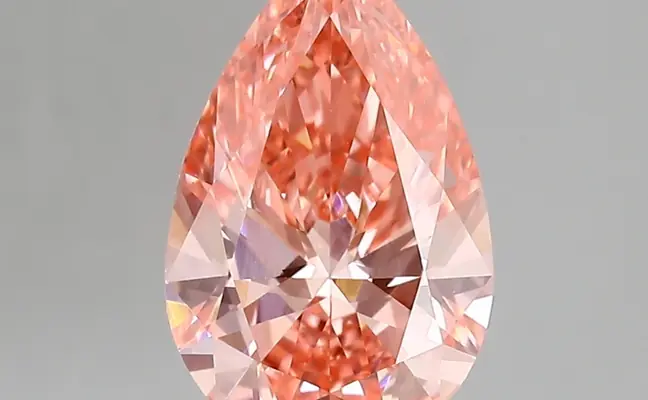 2.01ct FANCY VIVID  PINK VVS2 Pear (IGI)