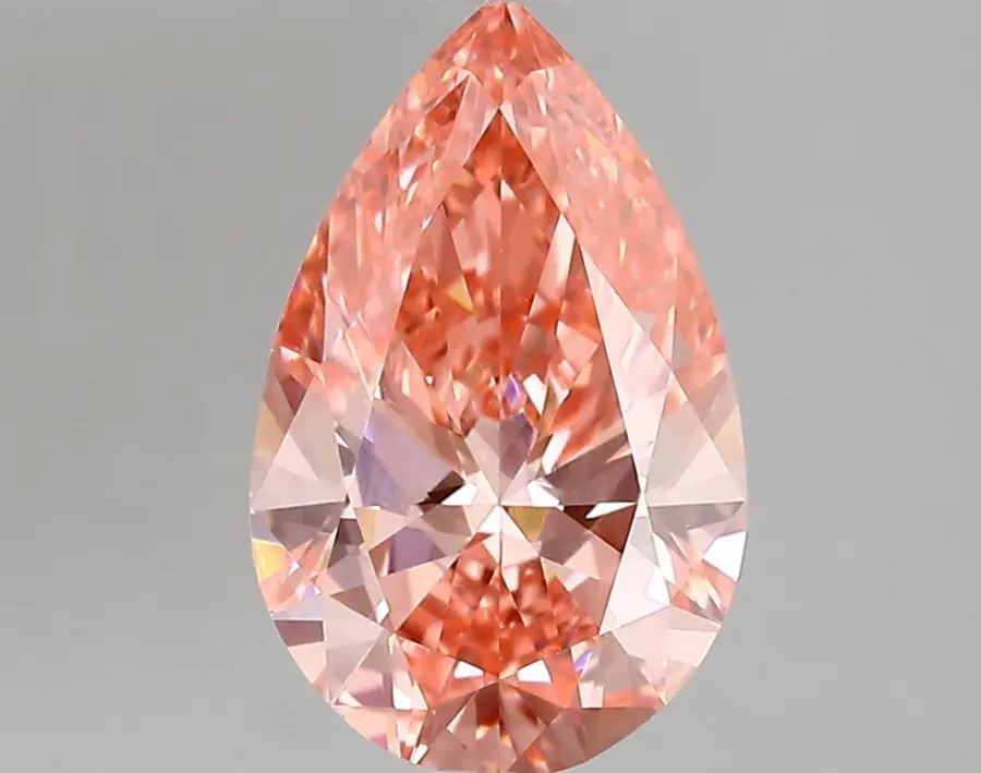 2.01ct FANCY VIVID  PINK VVS2 Pear (IGI)