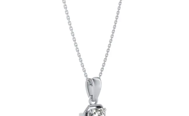 1.00 Carat Emerald Solitaire Gold Necklace