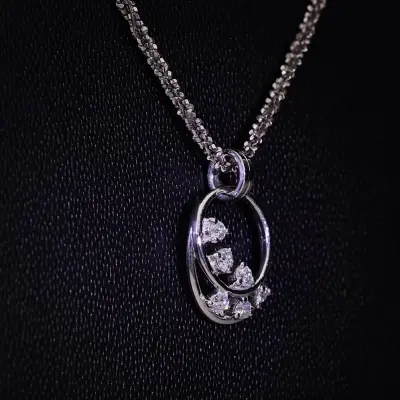 Lab Grown Diamond - Celestial Oval Pendant