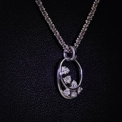Lab Grown Diamond - Celestial Oval Pendant