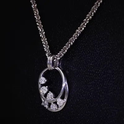 Lab Grown Diamond - Celestial Oval Pendant