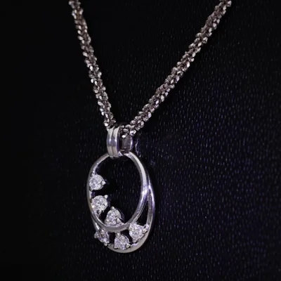 Lab Grown Diamond - Celestial Oval Pendant