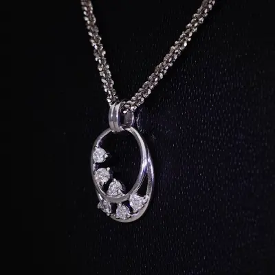 Lab Grown Diamond - Celestial Oval Pendant