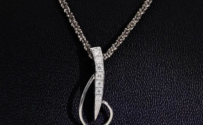 Lab-Grown Diamond - Elephant Tooth Inspired Pendant