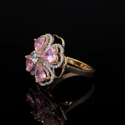 Lab Grown Diamond Revolving Heart Diamond Ring for Her